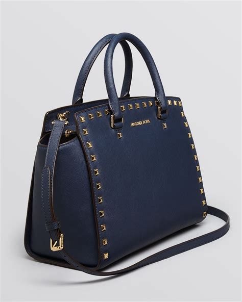 michael kors selma studded large|michael kors selma satchel review.